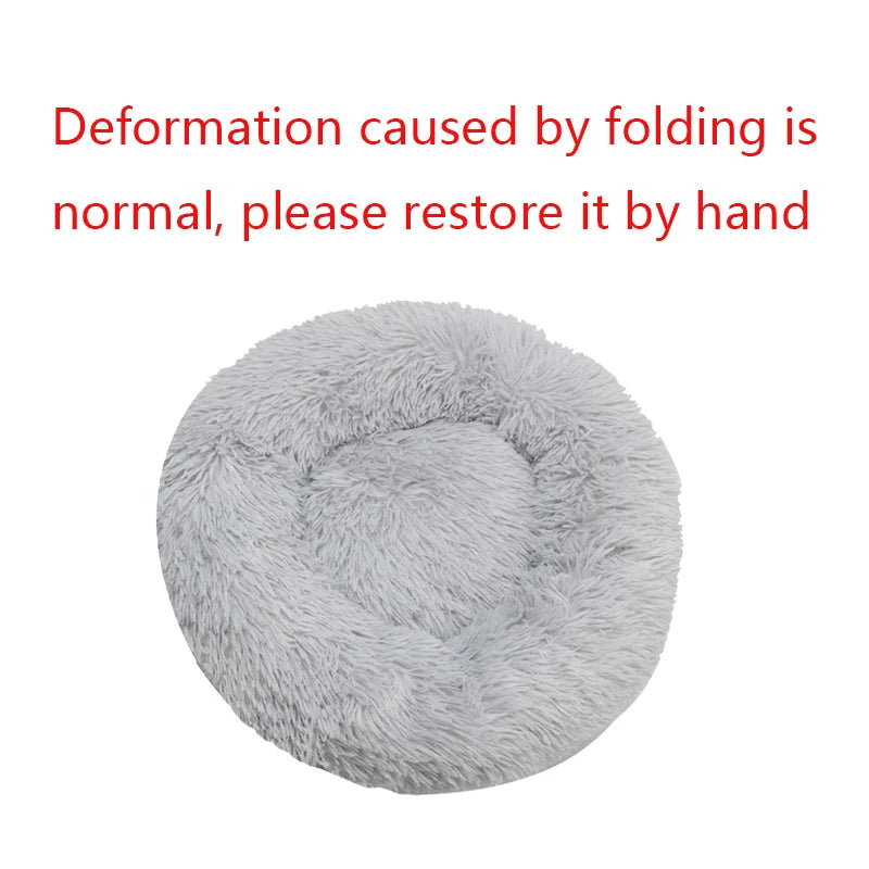 Close-up of the long-pile plush and filled bolster rim