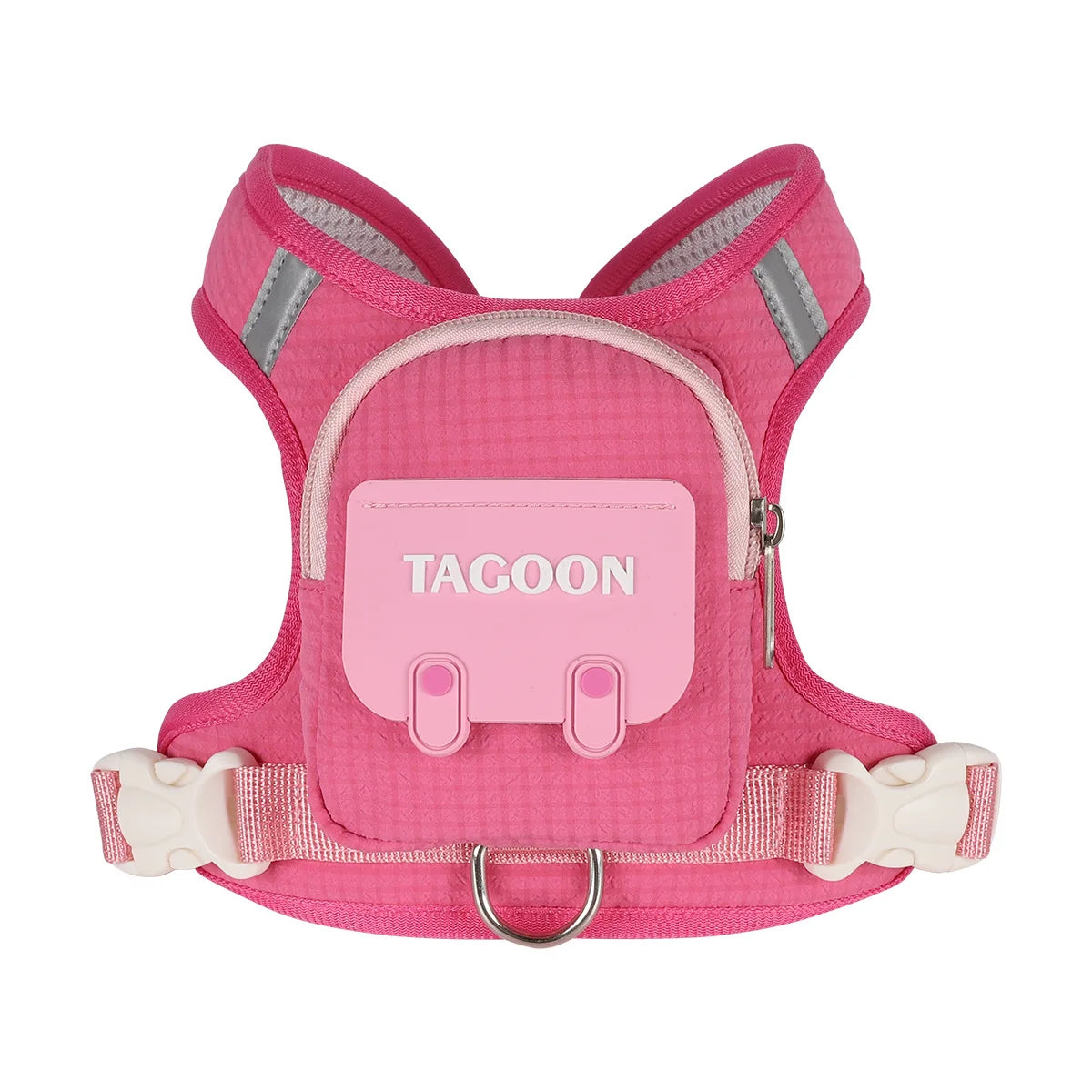 Ramble backpack dog harness in rose pink