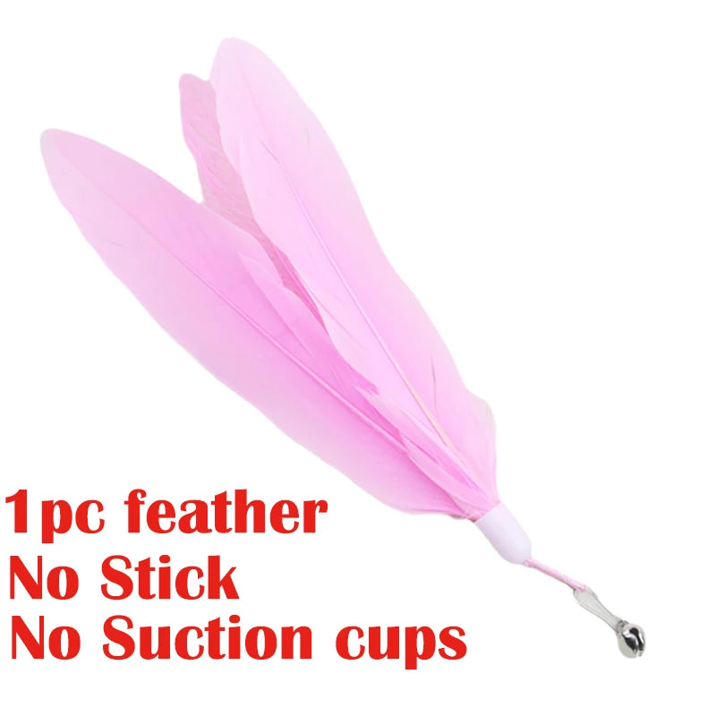Featherchase cat wand pink feathers option