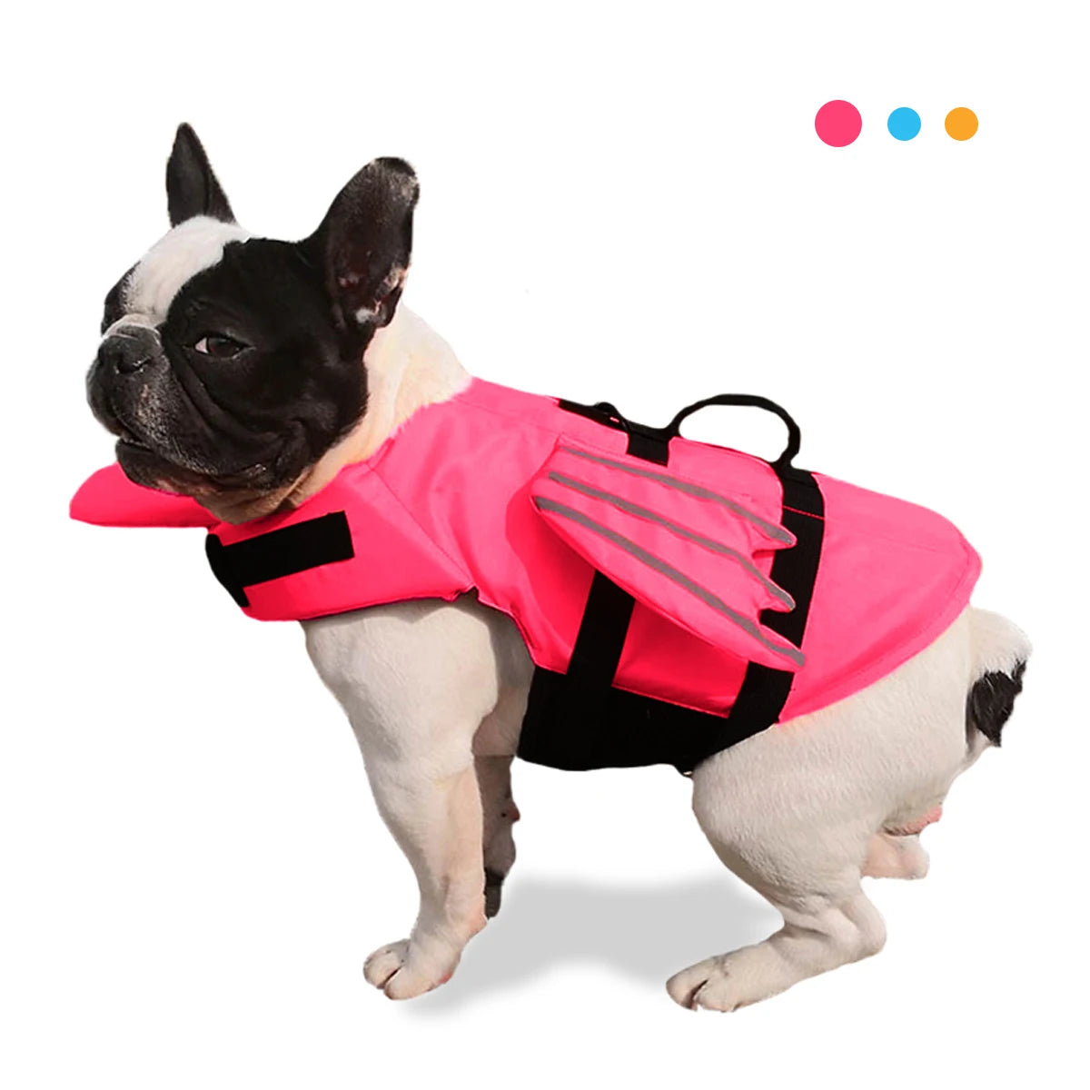 Tideline dog life jacket with rescue handle and reflective trim