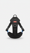 Charcoal black no-pull dog harness with breathable mesh chest panel